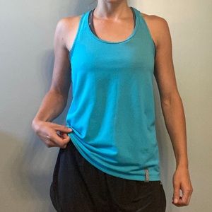 Blue Under Armour Athletic Running Tank Size S